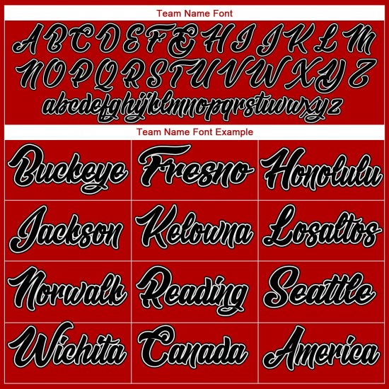 Custom Red Black Strip Black-White Authentic Baseball Jersey