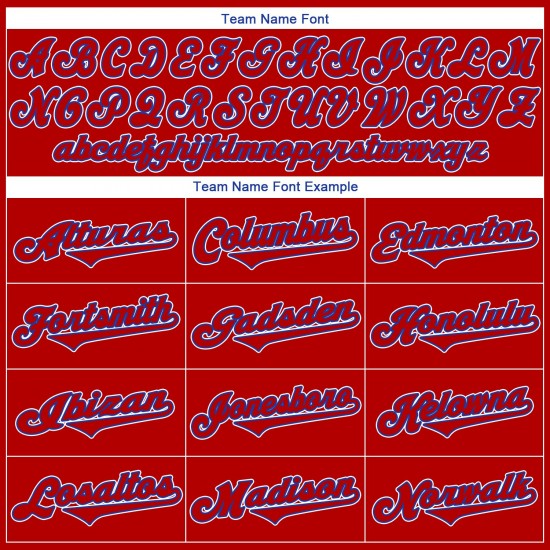 Custom Red White-Royal Authentic Baseball Jersey