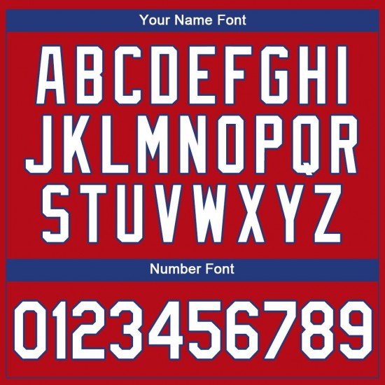 Custom Red White-Royal Authentic Baseball Jersey