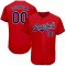Custom Red Navy-White Authentic Baseball Jersey