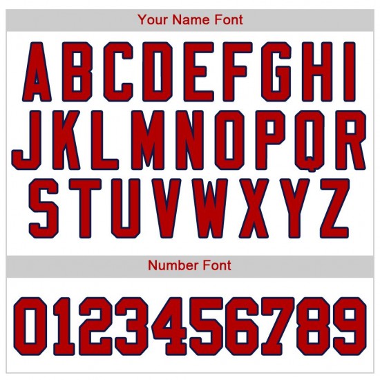 Custom White Red-Navy Authentic Baseball Jersey