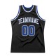 Custom Black Royal-White Authentic Throwback Basketball Jersey