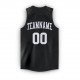 Custom Black White Round Neck Basketball Jersey